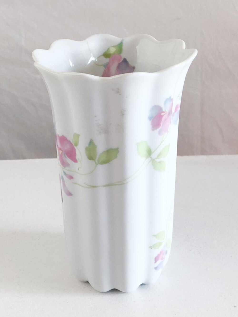 Vintage 90s The Toscany Collection Floral Porcelain Vase